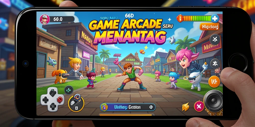 Tampilan gameplay seru dan penuh tantangan di 66D.