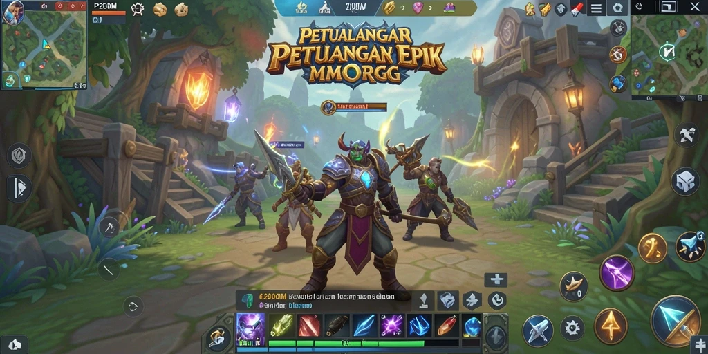 Tampilan gameplay P200M yang seru dan menantang dalam dunia MMORPG.