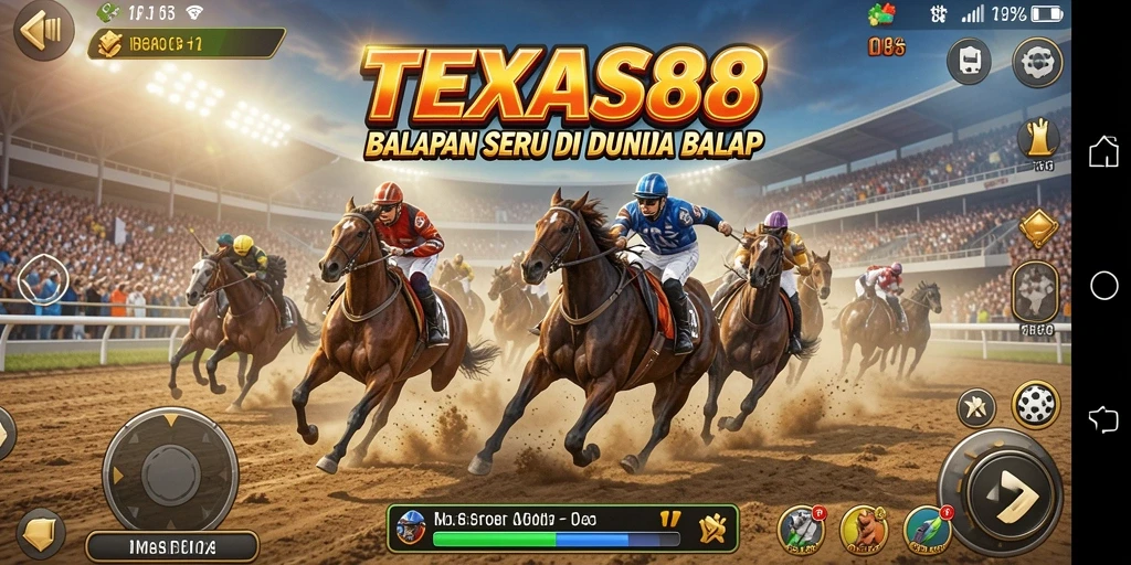 Gameplay balapan seru di TEXAS88 dengan mobil-mobil cepat.