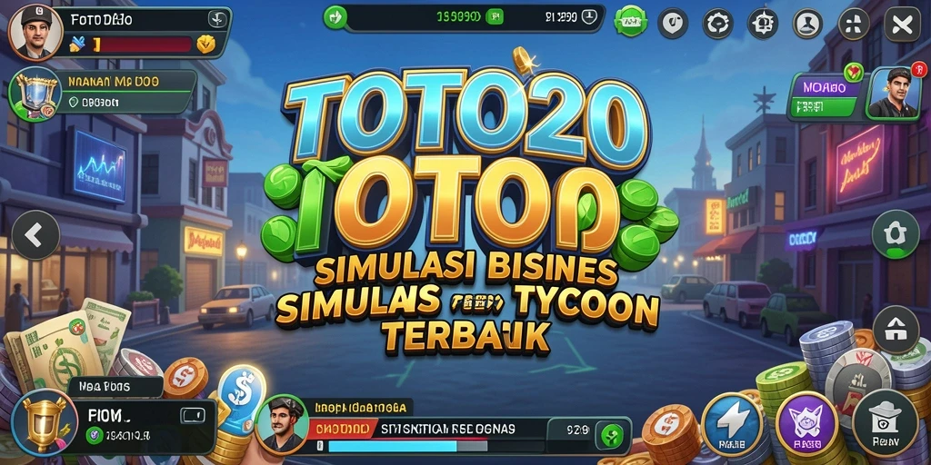 Screenshot TOTO20 menampilkan gameplay seru dari simulasi Tycoon.
