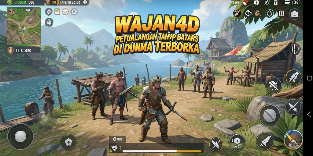 Tampilan menakjubkan dari dunia terbuka WAJAN4D saat pemain menjelajahi.