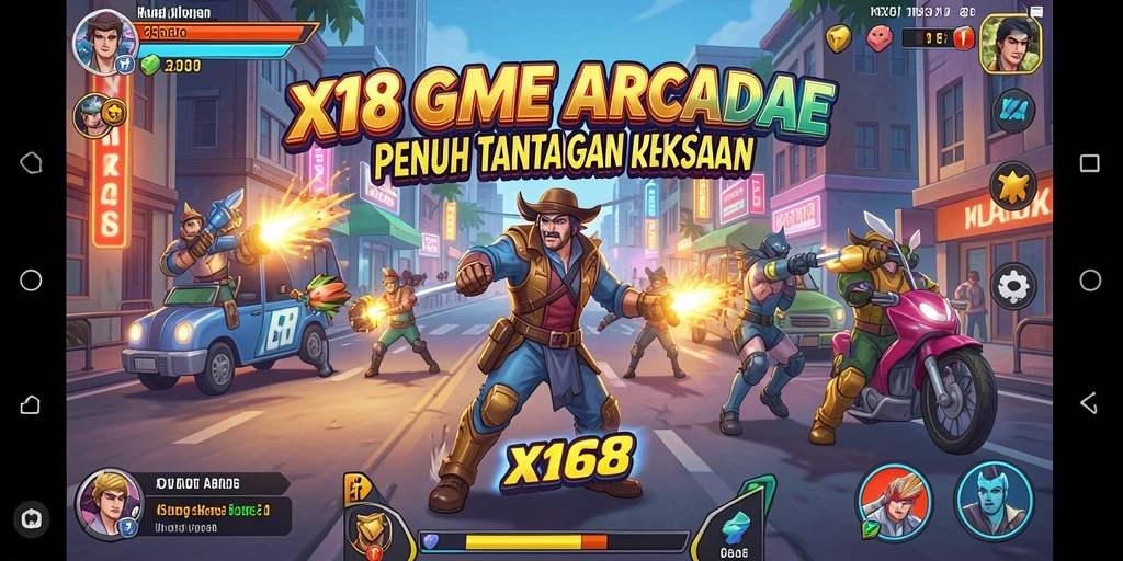 Tampilan gameplay X168 yang menarik dan penuh aksi di arena Arcade.